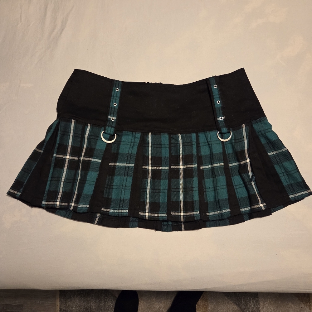 Tripp NYC Plaid Mini Skirt